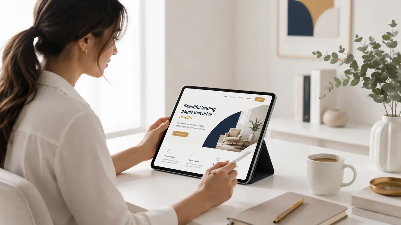 Cliente revisando una propuesta en una tablet